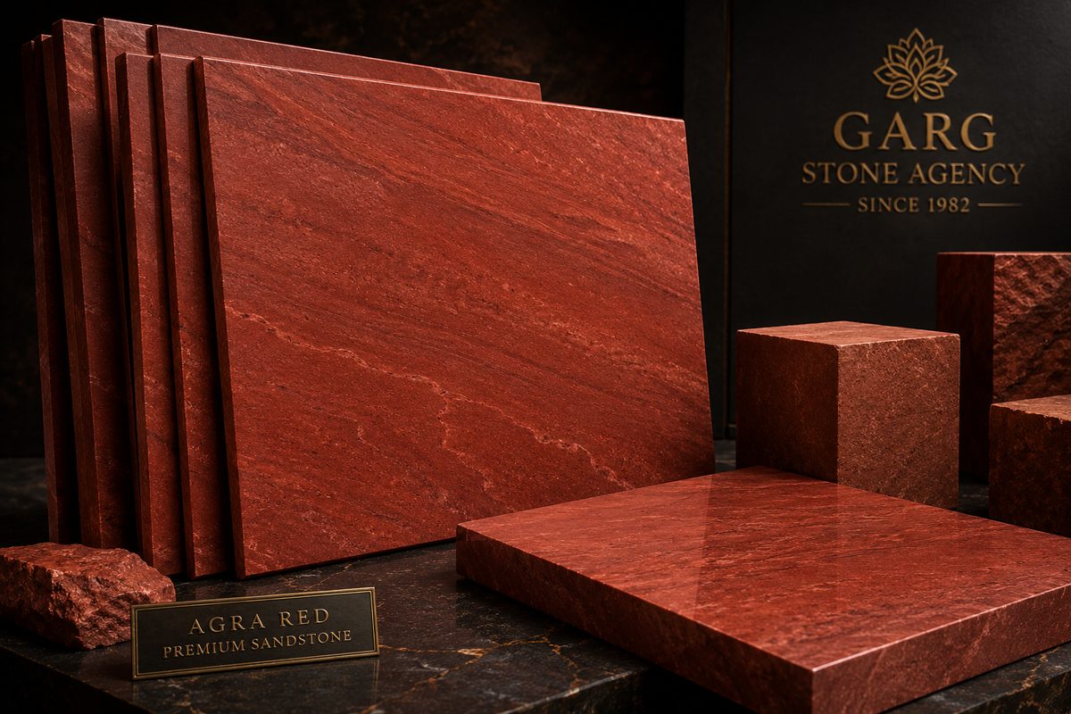 Agra Red Premium Sandstone slabs